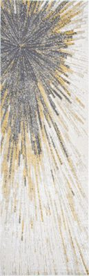 Alessia Splash Abstract Rug – Gold