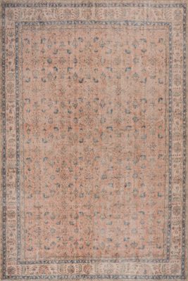 Anari Traditional Bordered Washable Rug – Peach