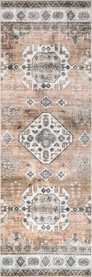 Antoinette Spill Proof Washable Rug – Light Orange