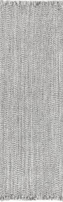 Ashen Braided Tassel Indoor/Outdoor Rug – Salt and Pepper