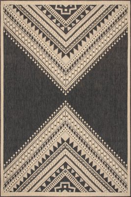 Aztec Prism Indoor/Outdoor Rug – Charcoal