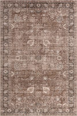 Bayberry Spill Proof Vintage Washable Rug – Brown