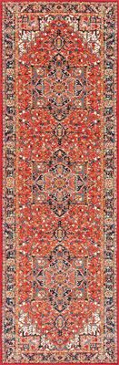 Blossom Emblem Indoor/Outdoor Rug – Dark Orange
