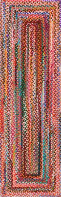 Bohemian Chindi Braided Rug – Multicolor