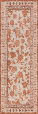 Botanica Hand Tufted Botanical Wool-Blend Rug – Orange