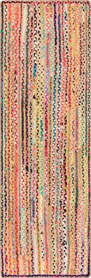 Braided Chindi Spectrum Jute Rug – Multicolor