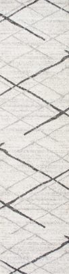Broken Lattice Rug – Grey