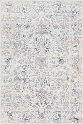 Charlisa Washable Faded Snowflake Rug – Blue