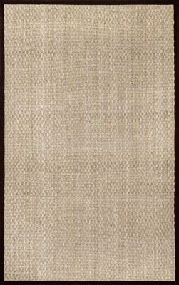 Checker Weave Seagrass Rug – Black