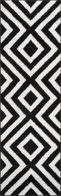 Chevron Stripes Rug – Black
