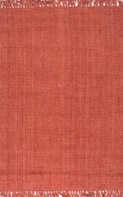 Chunky Jute Tasseled Rug – Brick