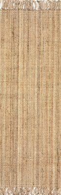 Chunky Jute Tasseled Rug – Natural