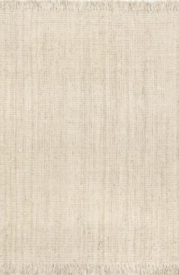 Chunky Jute Tasseled Rug – Off White