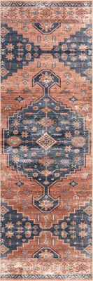 Daisy Spill Proof Washable Persian Rug – Brick