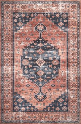 Daisy Washable Persian Rug – Brick