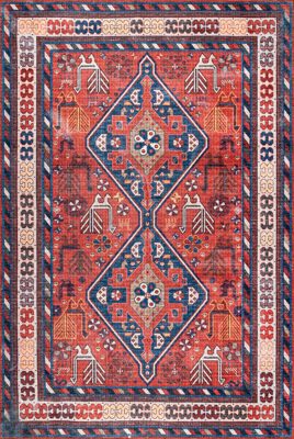 Davina Classic Washable Rug – Brick