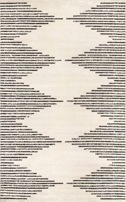 Diamond Pinstripes Rug – Black