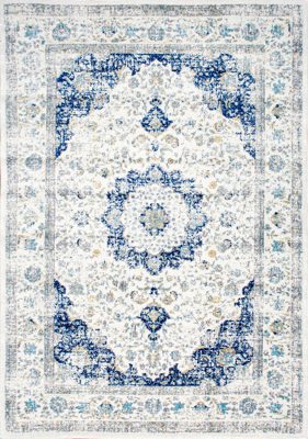 Distressed Persian Rug – Blue