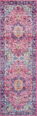 Distressed Persian Rug – Fuchsia
