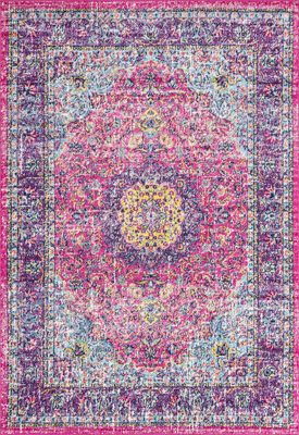Distressed Persian Rug – Fuchsia