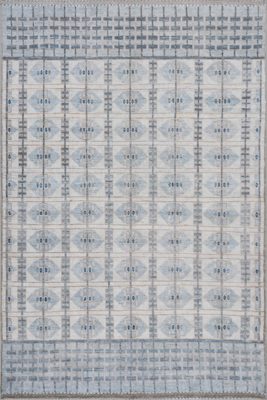 Drusilae Abstract Washable Rug – Light Blue