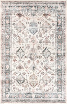 Elandra Spill Proof Washable Rug – Ivory Multicolor
