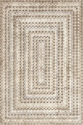 Emmy Washable Geometric Rug – Beige