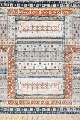 Esperanza Paneled Washable Rug – Beige
