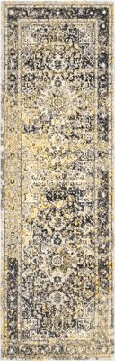 Faded Star Petal Emblem Rug – Gold