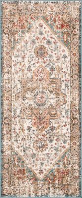 Fading Herati Medallion Rug – Beige