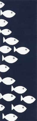 Fish Indoor/Outdoor Rug – Navy