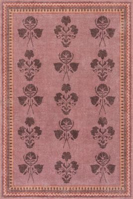 Floris Hand Tufted Floral Wool-Blend Rug – Pink