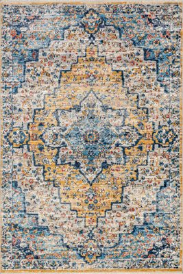 Flourishing Medallion Rug – Yellow