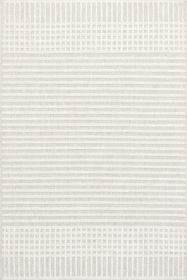 Fredrika Geometric Washable Rug – Light Grey