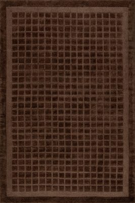Fritz Checked Wool Rug – Brown