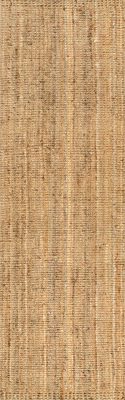 Handwoven Jute Ribbed Solid Rug – Natural