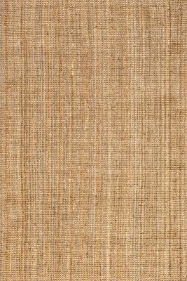 Handwoven Jute Ribbed Solid Rug – Natural