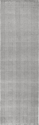 Herringbone Cotton Flatwoven Rug – Grey