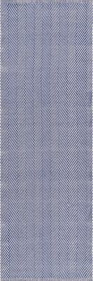 Herringbone Cotton Flatwoven Rug – Navy