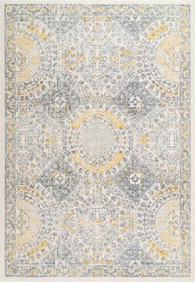 Honeycomb Labyrinth Rug – Gold