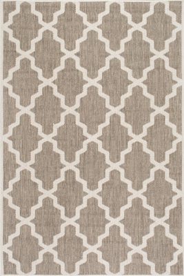 Indoor/Outdoor Moroccan Trellis Rug – Taupe