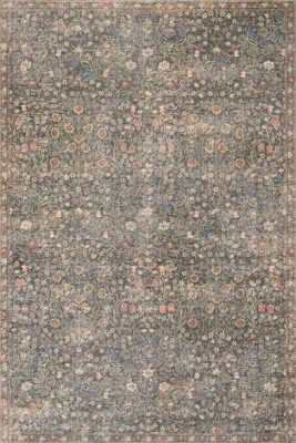 Indray Traditional Floral and Paisley Rug – Green