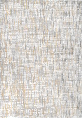 Isabella Crosshatch Abstract Rug – Gold
