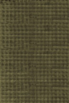 Ivana Checkered Plush Cloud Washable Rug – Green