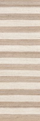 Jute And Denim Even Stripes Rug – Off White