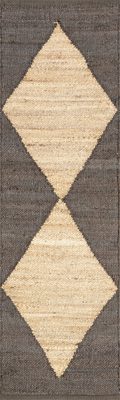 Jute Harlequin Trellis Rug – Black
