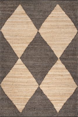 Jute Harlequin Trellis Rug – Black