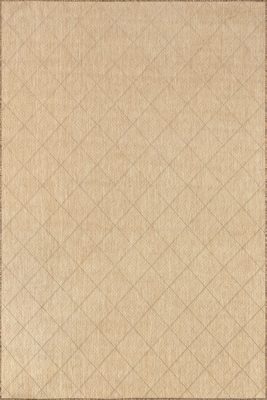 Kirstin Diamond Faux Jute Indoor/Outdoor Rug – Brown