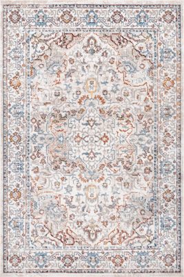 Lianna Washable Vines Rug – Beige