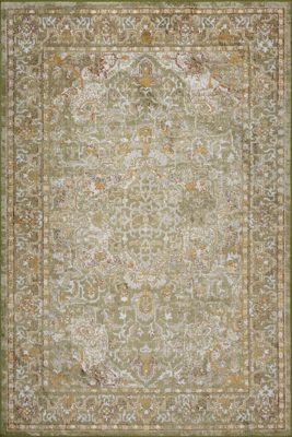 Lianna Washable Vines Rug – Green